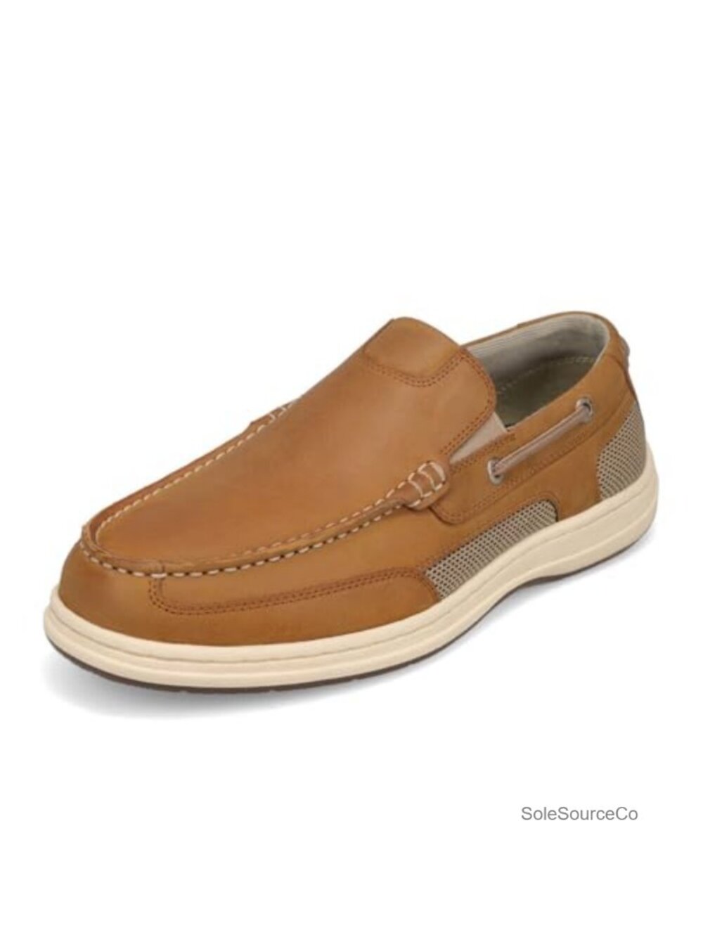 Classic Leather Slip-On Loafer Boat Shoe with Cushioned Insole